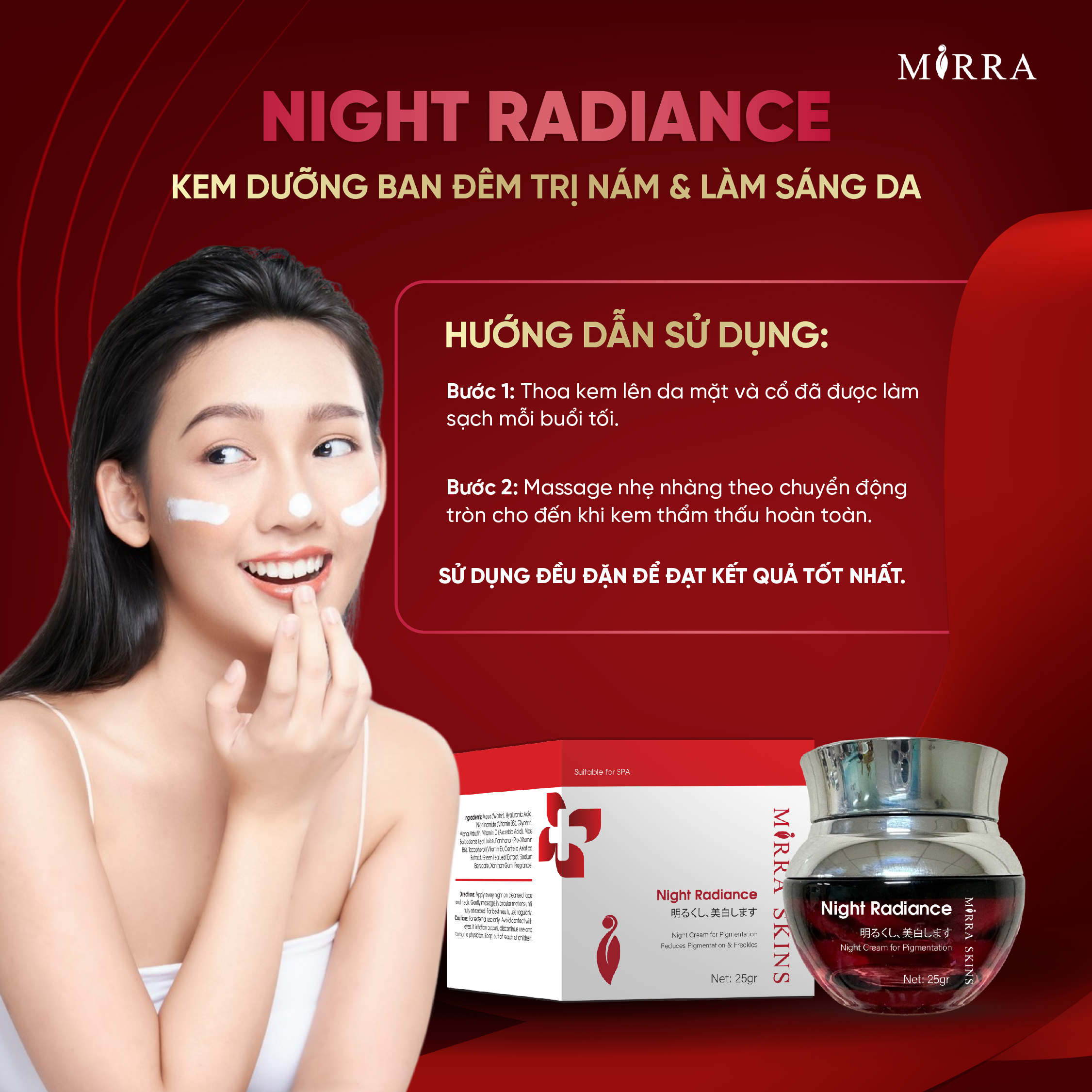 Night Radiance Kem Dưỡng Ban Đêm Trị Nám & Làm Sáng Da